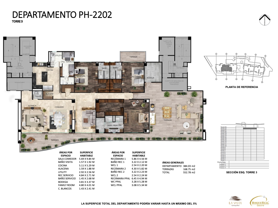 El diseño del Departamento PH en Boehm ofrece espacios sofisticados y vistas panorámicas. Una opción premium para comprar un departamento en Bosque Real, Huixquilucan