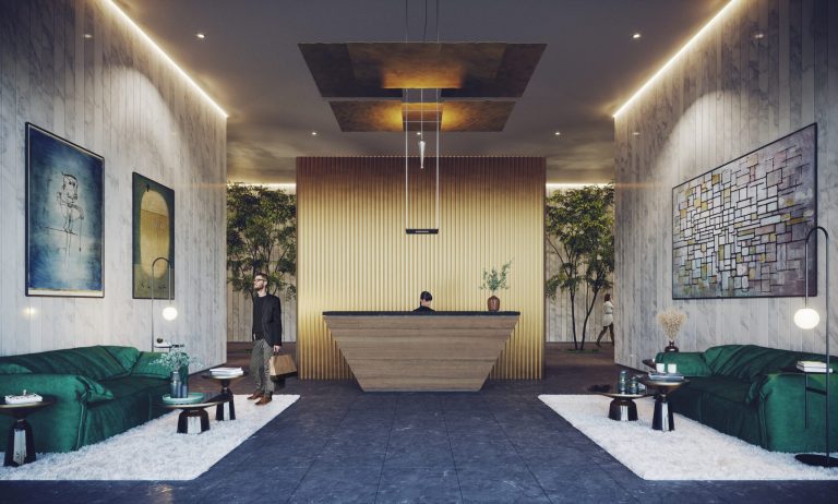 El Lobby de Sky View en Bosque Real