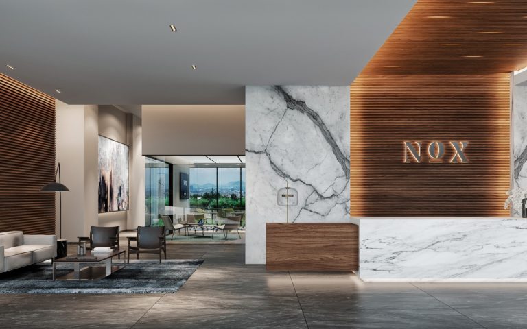 El lobby de Nox en Bosque Real