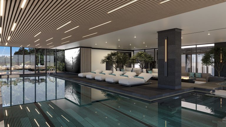 Disfruta de la alberca en Realeza, compra tu departamento en Bosque Real