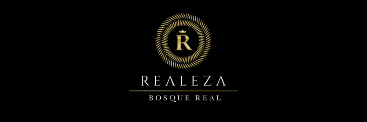 Logo fondo negro Realeza Bosque Real 2